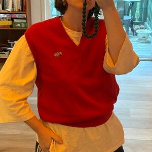 Crocodile Red V-Neck Sweater Vest